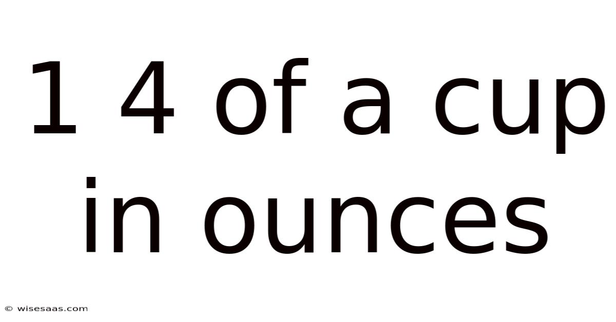 1 4 Of A Cup In Ounces