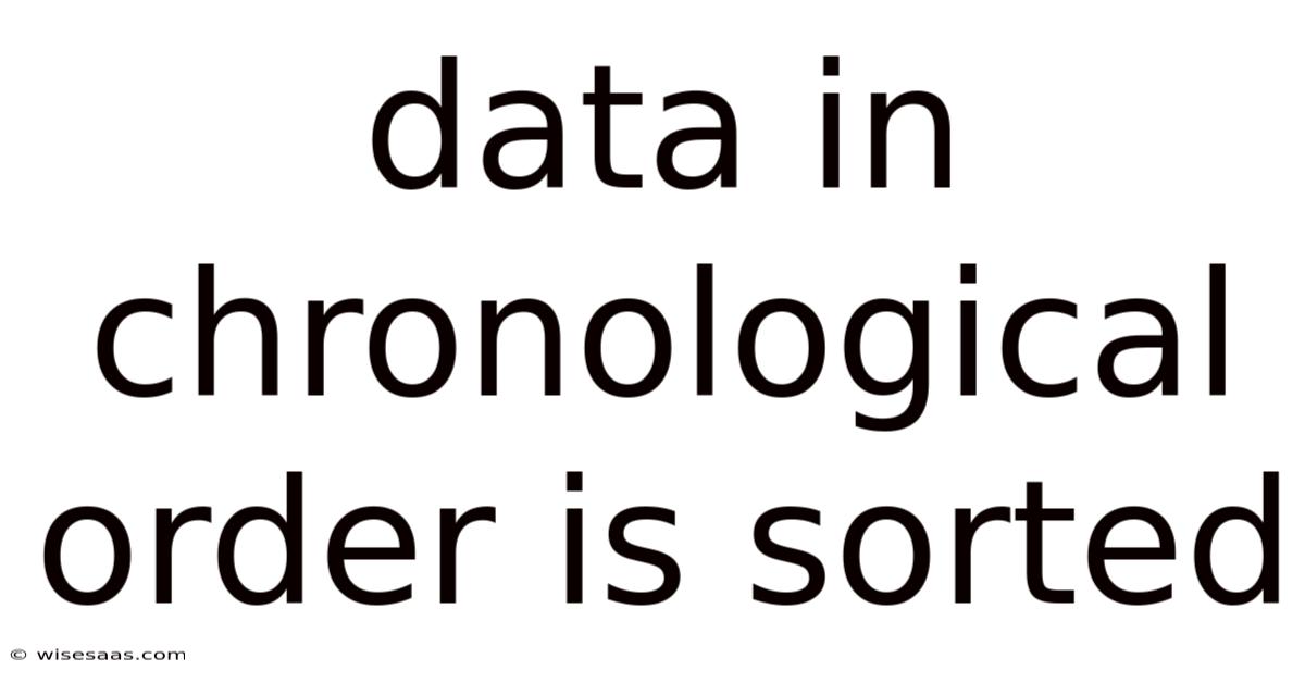 Data In Chronological Order Is Sorted
