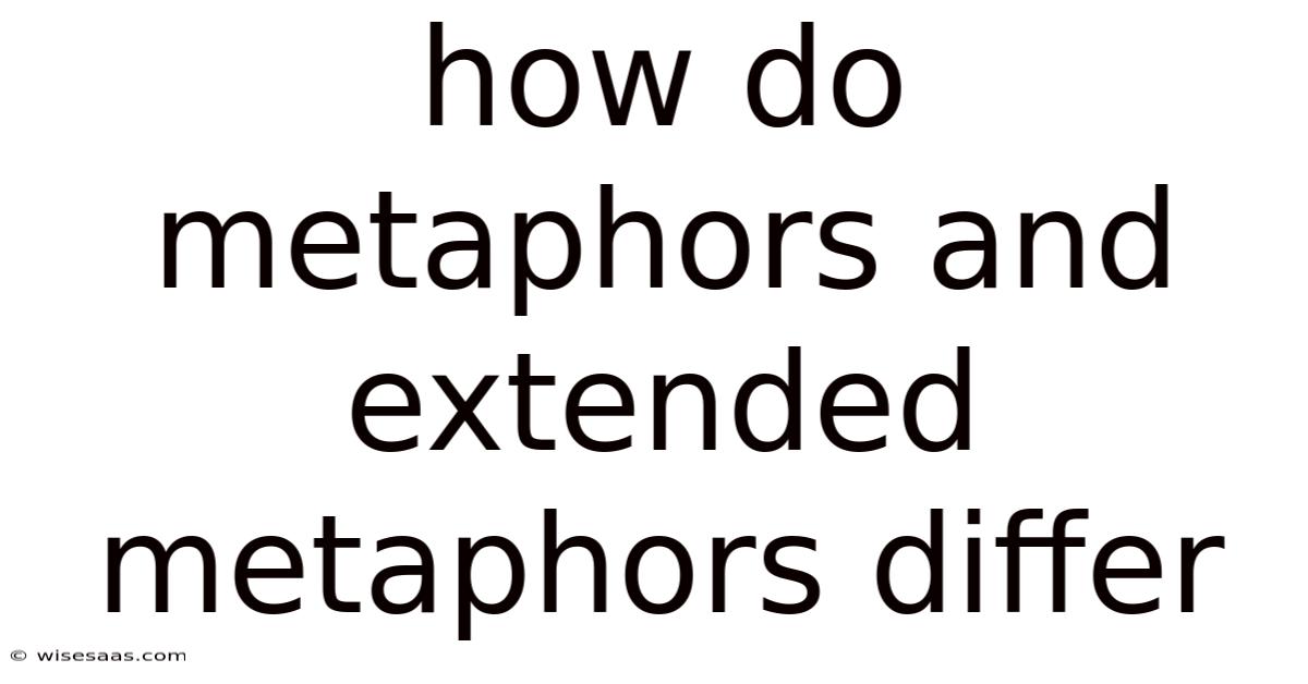 How Do Metaphors And Extended Metaphors Differ