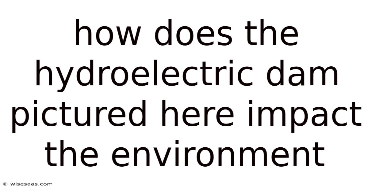 How Does The Hydroelectric Dam Pictured Here Impact The Environment