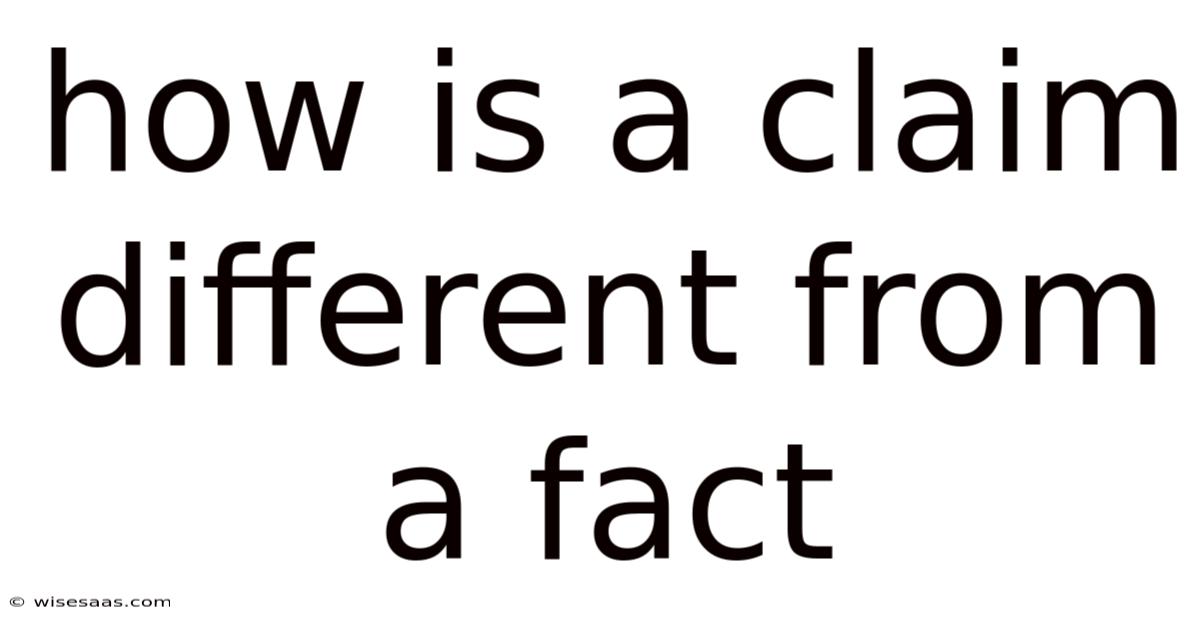 How Is A Claim Different From A Fact