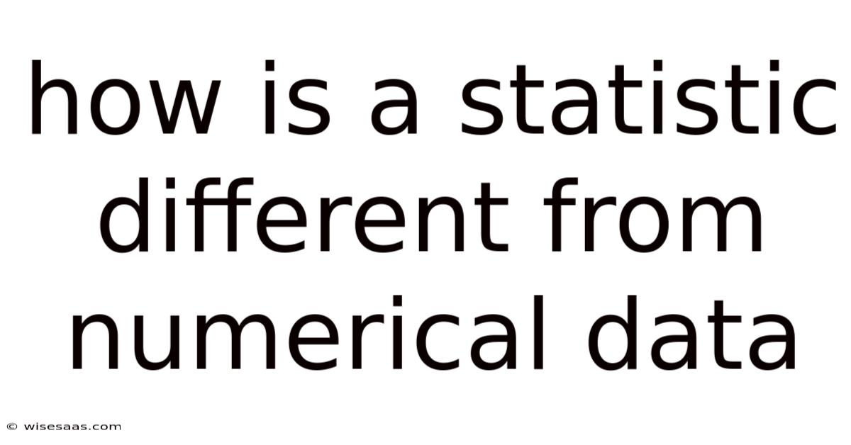 How Is A Statistic Different From Numerical Data