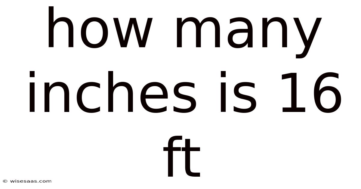 How Many Inches Is 16 Ft