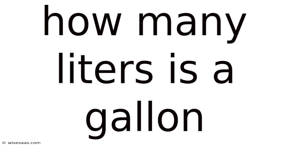 How Many Liters Is A Gallon