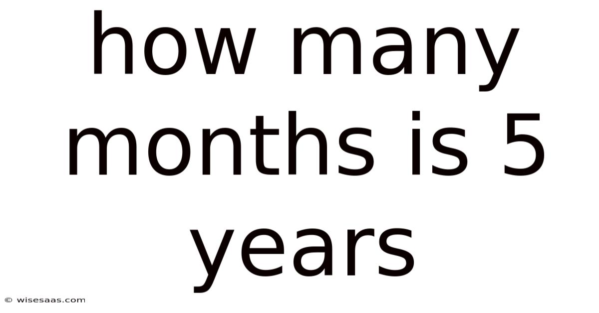 How Many Months Is 5 Years