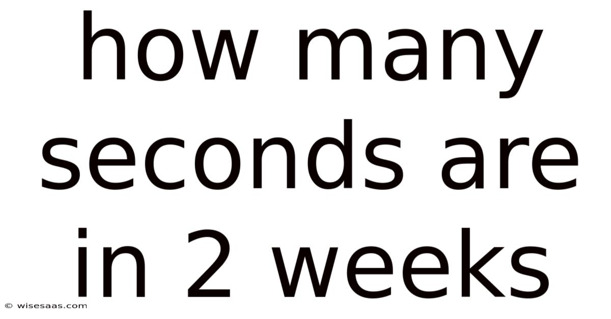 How Many Seconds Are In 2 Weeks