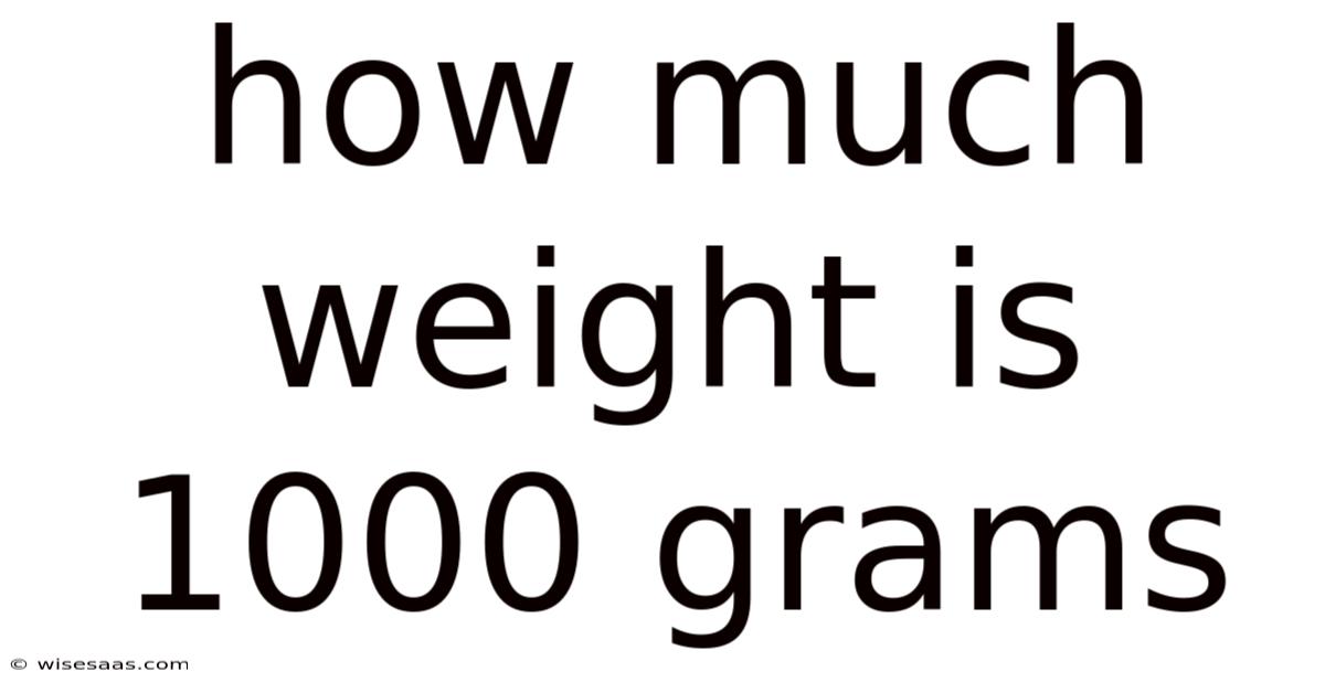 How Much Weight Is 1000 Grams