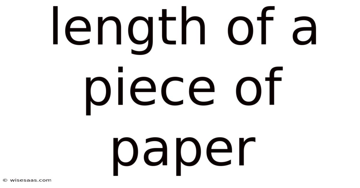 Length Of A Piece Of Paper