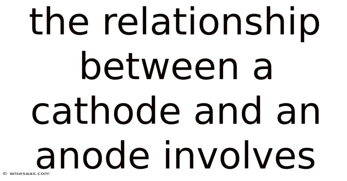 The Relationship Between A Cathode And An Anode Involves