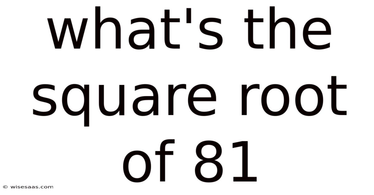 What's The Square Root Of 81