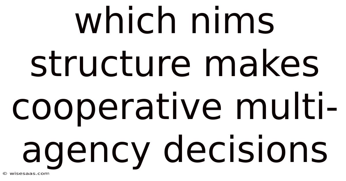 Which Nims Structure Makes Cooperative Multi-agency Decisions