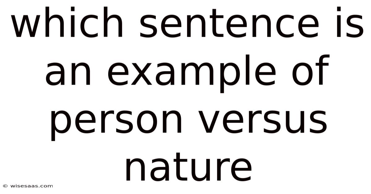Which Sentence Is An Example Of Person Versus Nature