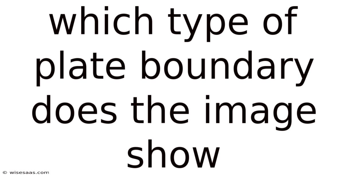 Which Type Of Plate Boundary Does The Image Show