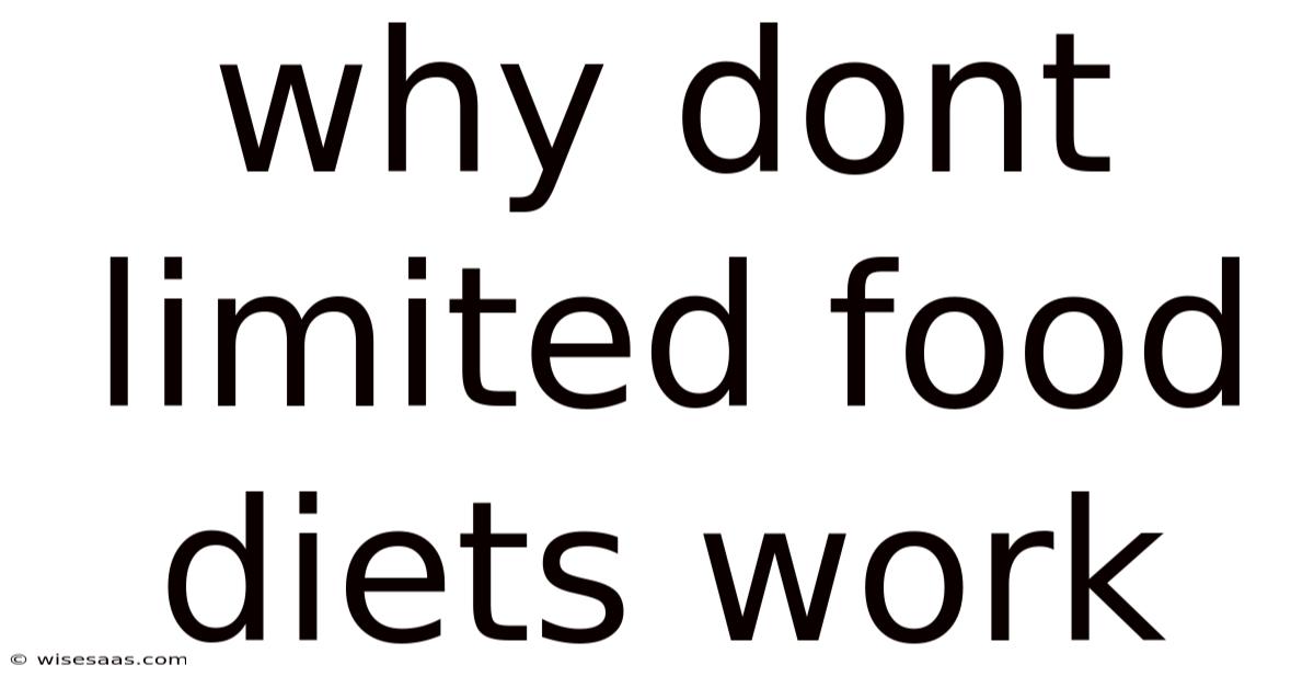 Why Dont Limited Food Diets Work